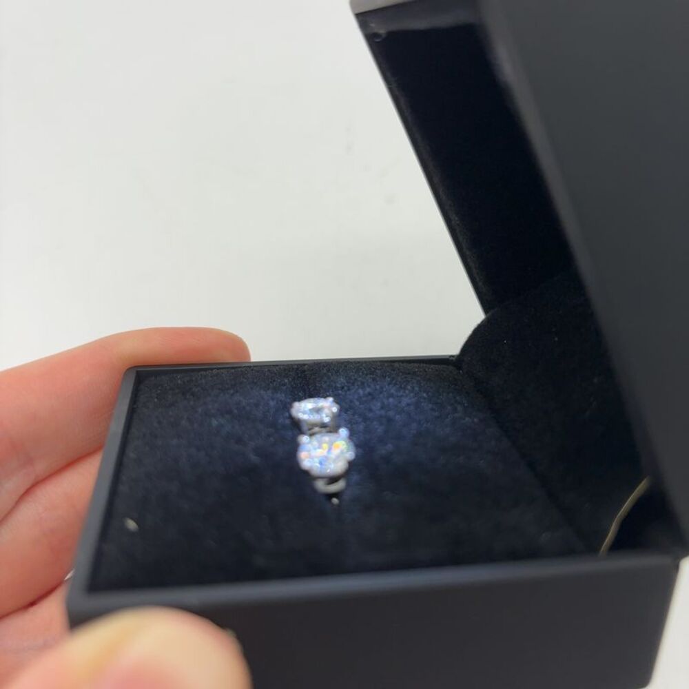Zales 2ct Diamond Certified Studs - Picture 3 of 3